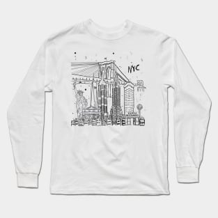 New York City Skyline Long Sleeve T-Shirt